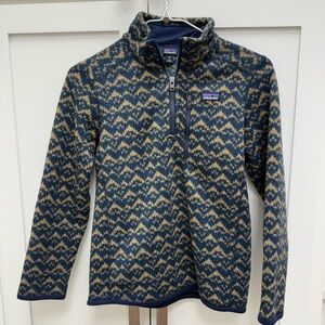Patagonia Kids' Navy and Gold Patterned Jacket